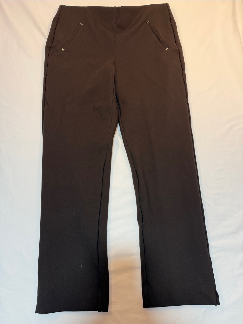 Chico's Woman's 8 So Slimming Juliet Ponte Knit Brown Dress Pants